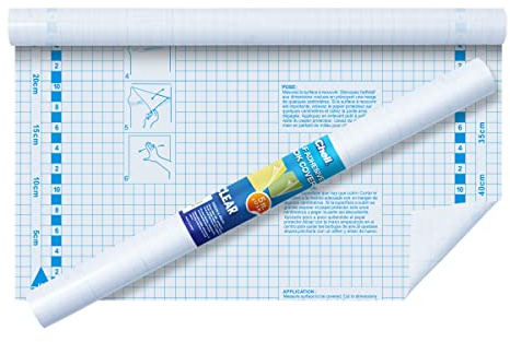 Chell Clear Contact Paper Roll for Books, 17.5 in x 5 ft Clear Self Adhesive Book Cover Paper Protector