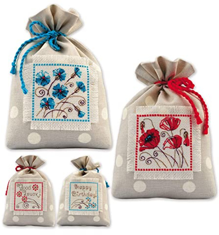 RIOLIS Counted Cross Stitch Kit 5.5X7.75-Gift Bags (18 Count)