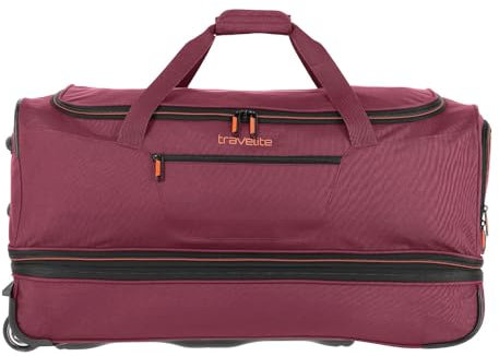 Travelite Trolley Reisetasche mit Rollen groß, erweiterbares Volumen, Basics, Weichgepäck Rolltasche mit Dehnfalte, 70 cm, 98-119 Liter