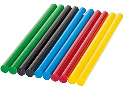 10 bastoncini di colla di colore 5 diversi colori Ø 7 mm accessori pistole per colla a caldo