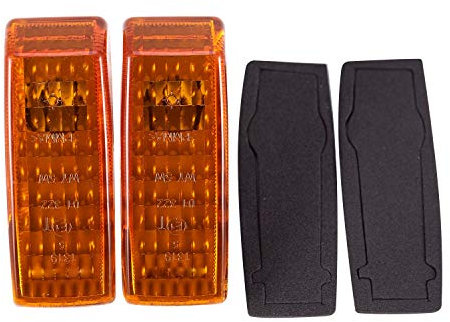 Wresetly 2 x Auto-Blinker-Blinker-Lampen-Abdeckung, gelb, für W124 R129 W140 W202 W201