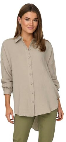 ONLY Damen ONLTHYRA Oversized Shirt NOOS WVN 15267998,Oxford Tan,M