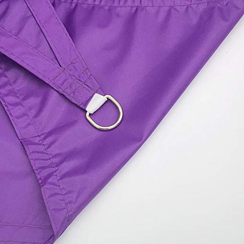 PROPFE Sonnenschutz-Markise, Sonnenschutz-Sonnensegel, wasserdichtes Sonnensegel für den Außenbereich, Lila, 2,5 x 2,5 m, Segelmarkise für die Außenterrasse