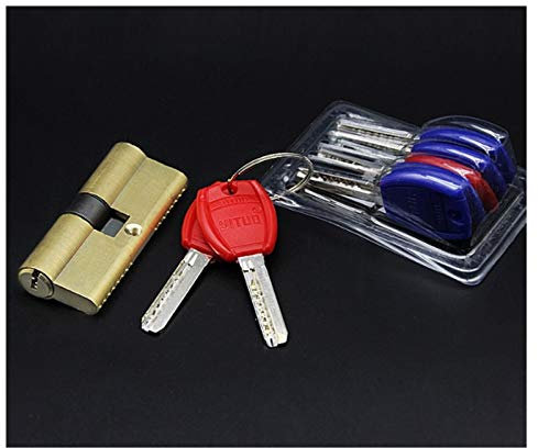 Zylinderschloss, Türzylinder-Hardware, vorgespanntes Schloss, 65–110 mm Zylinder AB-Schlüssel, Diebstahlsicherung, Messing-Türschloss, verlängerter Kern (Farbe: 70 (35 35)) ( Color : 110(55 55) )