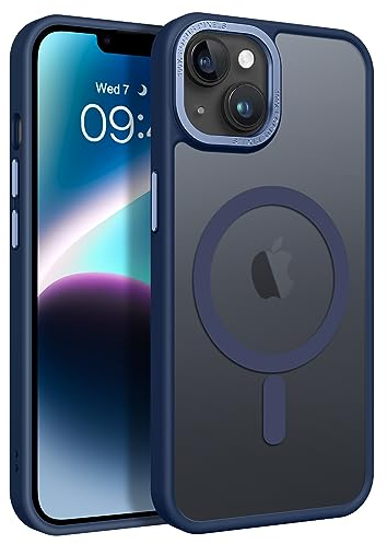 GaoBao für iPhone 13 Hülle, Handyhülle iPhone 13 [Kompatibel mit MagSafe] Durchscheinende Matte Magnetische Stoßfeste Anti-Fingerabdruck Schutzhülle Handyhülle für 6.1 Case, Navy Blau