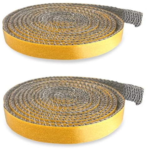 5 meter Kamin Dichtband, Selbstklebend Dichtband, Hochhitzebeständiges Dichtungsband, für Kaminofen Ofendichtschnur, Kamintür, Smoker, Feuerfestes, Kamine Rohrdichtung(3mm*10/15mm)