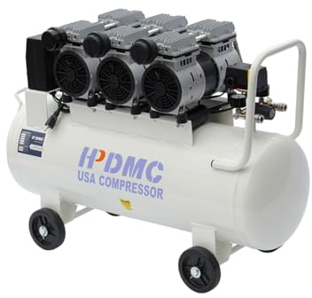 Ultra Quiet Air Compressor, 3 HP Oil Free Peak 115 PSI Pressure 71 Db Air Compressor, 17CFM Portable Long Life Electric w/ 17 Gallon Tank for Home, Garage, Workshop