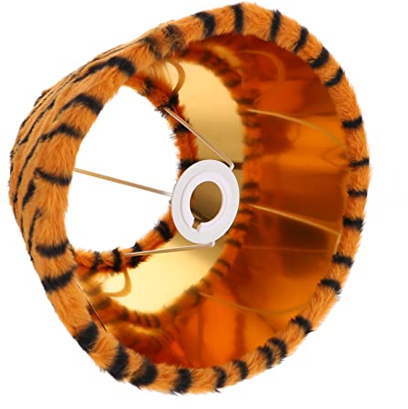 Garneck Plüsch-lampenschirm Für Schreibtischlampe Lampenschirm Für Tischleuchte 25 Cm Konisch Zebra-geparden-muster Weiches Material Ersatz