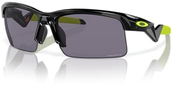 Oakley CAPACITOR, Polished Black, Einheitsgröße - Modern, Kunststoff Rahmen & Gläser, Polarisiert, Schwarz, Rund, Kinder, Unisex, Jungen und Mädchen