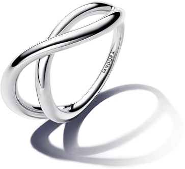 PANDORA Essence Organisch Geformter Unendlichkeitsring aus Sterling Silber, Größe: 58, 193318C00-58