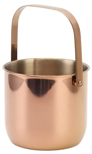 Hooleey KTV Bar Commercial Thickened Ice Bucket Stainless Steel Double Insulation Ice Bucket Wine Champagne Beer Ice Bucket (Rose Gold)