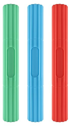 Drehstange mit 3 Widerstandsstufen, 30,5 cm TPR-Flexstange, rutschfest, zur Erholung von Tennisellenbogen-Verletzungen, lindert Sehnenentzündungsschmerzen und verbessert die Griffstärke, 3 Stück