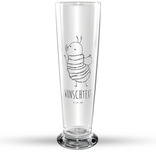 Mr. & Mrs. Panda Weizenbierglas personalisiert Hummel flauschig - Personalisierte Geschenke, Personalisiertes, Biene, Weizenglas personalisieren, Blume, Bierglas, Natur, Tiermotive