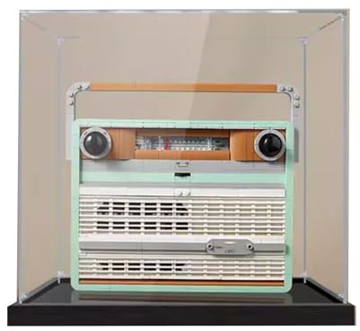 FEIFANBOYANG Vitrina acrílica transparente para radios Lego 10334 Vintage modelo a prueba de polvo transparente (9.8 x 5.9 x 9.8 pulgadas) (solo vitrina de exhibición) (2 mm)