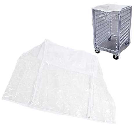 Bun Pan Rack Cover Bakers Rack Cover, Transparent Foldable Bread Rack Cover, and Pan Rack Cover, Shelf Display Rack Protector Cover for Home Kitchen Restaurant (10 Tier)