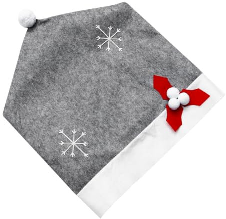 ABOOFAN Weihnachtsstuhlüberzug Sitzbezug in Form Einer Weihnachtsmütze Stuhllehnenbezug Sitzbezug Stuhlbezug Weich Wiederverwendbar Waschbar für Zuhause Hotels Cafés Wohnzimmer