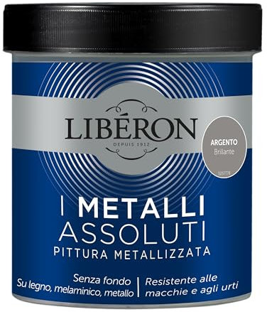Libéron - Les Métaux Absolus - Peinture Métallique - Argent Brillant - 0,5 L