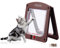 GIDWRIY Puerta Gatos Entrada y Salida,Gatera Puerta Perros y Gatos,Puerta de Vaiven Gato,Pet Patio Door,Puertas para Perros Pequeños,Puerta para Mascotas para Puertas Interiores y Exteriores - Café