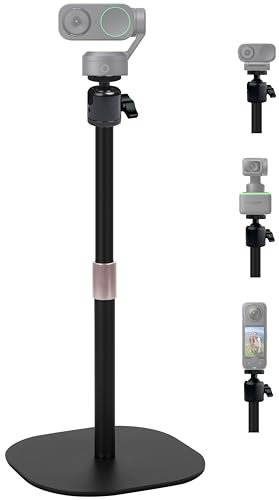 Tabletop Webcam Stand, 45cm Heavy-Duty Webcam Tripod Holder compatible with Insta360 Link 2/Link 2C/Link PTZ 4K Webcams and X4 X3 X2 Action Cameras