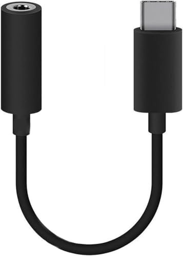 MOELECTRONIX USB 3.1 Typ-C Headset Klinke passend für Nothing Phone 2a | USB-C auf 3.5mm Kopfhörer DIGITAL Anschluss| Buchse Aux-IN Audio Adapter Kabel SCHWARZ
