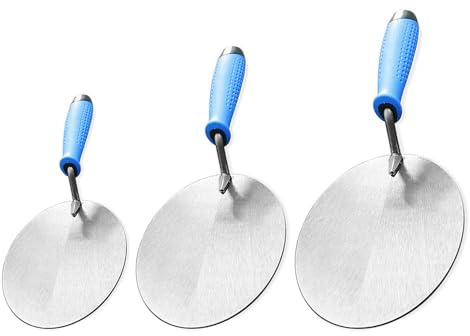 Edelstahl Maurerkelle Set für Maurer & Verputzen - Ergonomischer Griff, Leicht zu reinigen, Perfekt zum Glätten von Mörtel, Schlammbretter Werkzeug für Profis