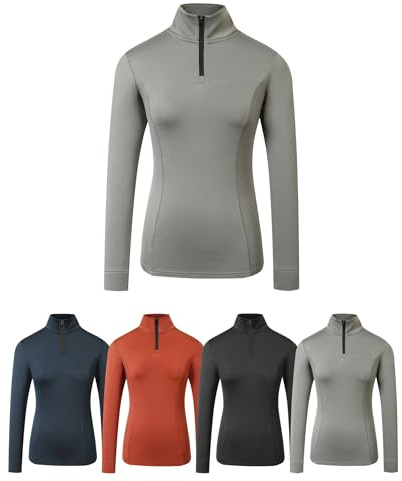 Covalliero - Damen Funktionsshirt Active – Sport Longsleeve – Sportshirt f. Reiten, Training & Freizeit – atmungsaktiv, leicht & sportlicher Stehkragen – Reitshirt in vielen Farben & Größen