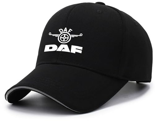 NAGBCTY Basecap für Herren und Damen D.A.F, stylische Freizeit verstellbare Cap, stylische Schirmmütze für Tennis(Black)
