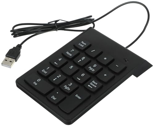 COHEALI Clavier Numérique USB Filaire 19 Touches pour Finance et Banque Pavé Numérique Portable Compatible PC et Ordinateur Ergonomique pour Saisie Rapide et Précise