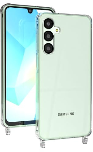 EAZY CASE Handyhülle für Handyketten mit Befestigungsösen für Galaxy A16 - Slim Handyhülle zum Umhängen, stoßfeste Schutzhülle mit Band kompatibel, Qi-Standard kompatibles Case