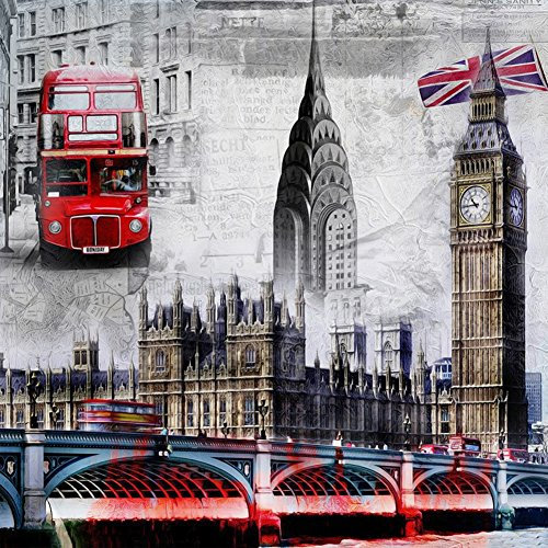 ycyingcheng 5D Diamantstickerei, London Kreuzstich-Malerei, 5D-Diamant-Malerei DIY-Set, Diamant-Stickerei Kristall Strass Malerei Strass Handwerk Wohnzimmer Dekoration