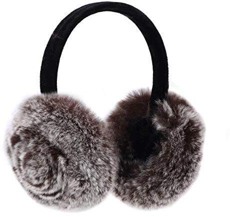 Onmygogo Cache-oreille en fausse fourrure pour l'hiver, doux, chaud et pliable - Marron - Medium
