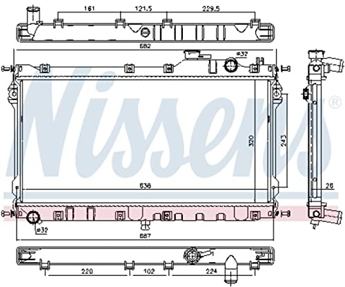 Nissens 68559 Heizkörper Kühlung des Motors