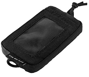 OneTigris Porte-Monnaie Tactique Petit et Minimaliste – Portefeuille de Poche avec Fermeture Éclair - Porte-Carte de Crédit Nylon 500D Résistant à l’Eau pour Homme et Femme (Noir