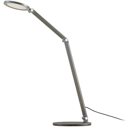 Lucande LED Tischlampe 'Mion' dimmbar (Modern) in Alu aus Aluminium u.a. für Arbeitszimmer & Büro (1 flammig,) - Tischleuchte, Schreibtischlampe, Nachttischlampe, Arbeitszimmerleuchte