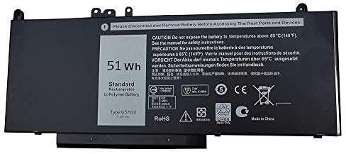 XITAIAN 7.4V 51Wh G5M10 8V5GX R9XM9 WYJC2 1KY05 Batteria di Ricambio per dell Latitude E5450 E5550 Notebook 15.6