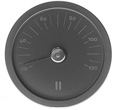 Rento Aluminium Sauna Theromometer schwarz