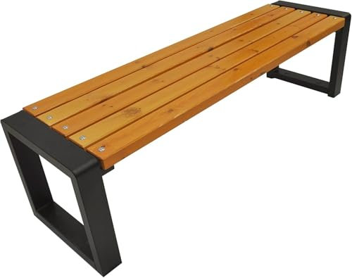Primario Grande Gartenbank, Parkbank - Gartenmöbel, Outdoor Bank mit 350kg Tragfähigkeit - Sitzbank Holz Wetterfeste (Grande-BO, Eiche, 125cm - Sitzlänge, CE)