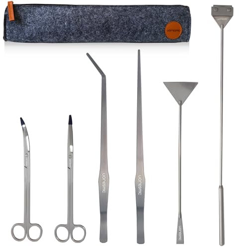 VORESTIC Aquarium Reinigungsset, Pinzette Lang, Scheibenreiniger Aquarium Schere