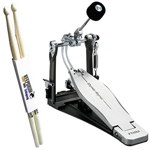 Tama HPDS1 Dyna-Sync Single-Pedal Einzel-Fußmaschine + keepdrum Drumsticks