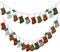 Kesote Adventskalender zum Befüllen 24 Aufhängen Weihnachtskalender Kette Filz Säckchen mit Kunstlich Stechpalme Kinder Weihnachten Deko Strumpf (15 x 10 cm)