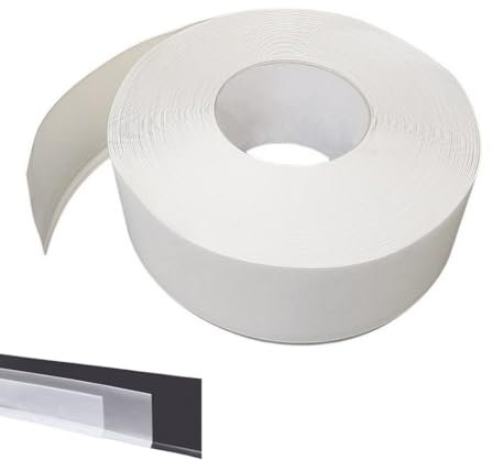 Plinthe souple autoadhésive en PVC Colle sèche professionnelle haute qualité de MadeInNature hauteur 50 mm, 70 mm ou 100 mm Longueur au choix (Hauteur 70 mm x Longueur 5 ml, Blanc)