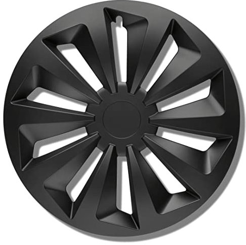 Radkappen 13 Zoll - Schwarze Radzierblenden 4 Stück 13-16 Zoll - The Rock Radblenden für die meisten Automarken und Stahlfelgen - Zierkappen in Schwarz oder Silber - Felgenabdeckung für Autofelgen