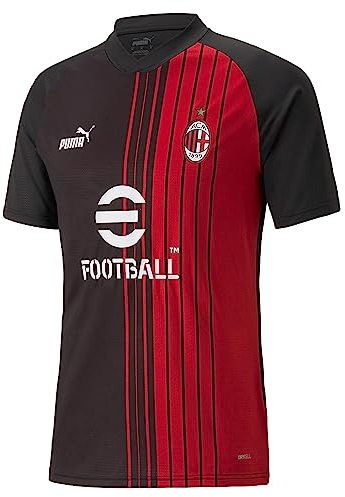 AC Milan 769274 Prematch Jersey T-Shirt Men's Black-Tango Red L