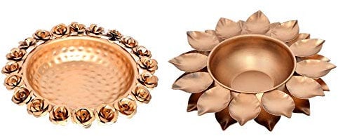 Indian Metal Urli Bowl for Floating Flowers and Candles Uruli for Home Décor (12 Inch Diameter, Gold) by Indian Collectible