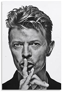 Shenywell Poster Kunstdrucke David Bowie Poster mit britischem Sänger, für Teenager, Wandgemälde für Wohnzimmer, Badezimmer 40x50cm Kein Rahmen