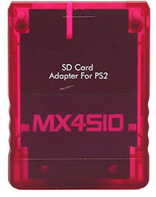 MX4SIO (Speichererweiterung für SIO) SIO2SD SD-Kartenadapter für PS2, für Speicherkarte SD-Adapter Speicherkarte an Einen Speicherkartenadapter(Rot)