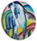 murando - runde Bilder Franz Marc 60x60 cm Leinwandbild 1 tlg Kunstdruck modern Wandbilder XXL Wanddekoration Design Wand Bild blaues Pferd Abstrakt l-G-10025-bc-a