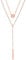IzuBizu London 925 Sterling Silver Rose Gold Double Necklace Simple Geometric Round & Rectangle Birthday Anniversary Mother's Day Pendant, 45cm