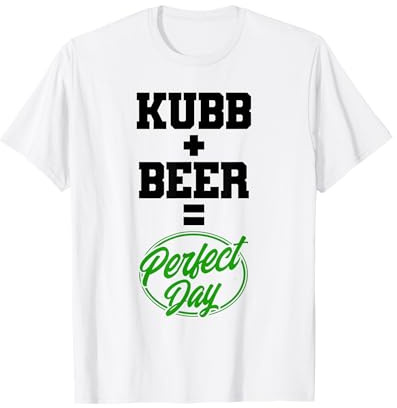 Kubb Spieler Kubb + Bier = Perfekter Tag Kubb T-Shirt