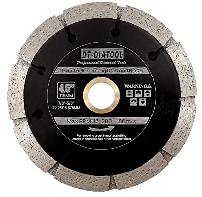 DT-DIATOOL Lame à pointe de sandwich – Râteau à mortier double lame diamant de 11,4 cm pour enlever le mortier, le béton, l'asphalte, la réparation de surfaces de maçonnerie, la brique, la pierre